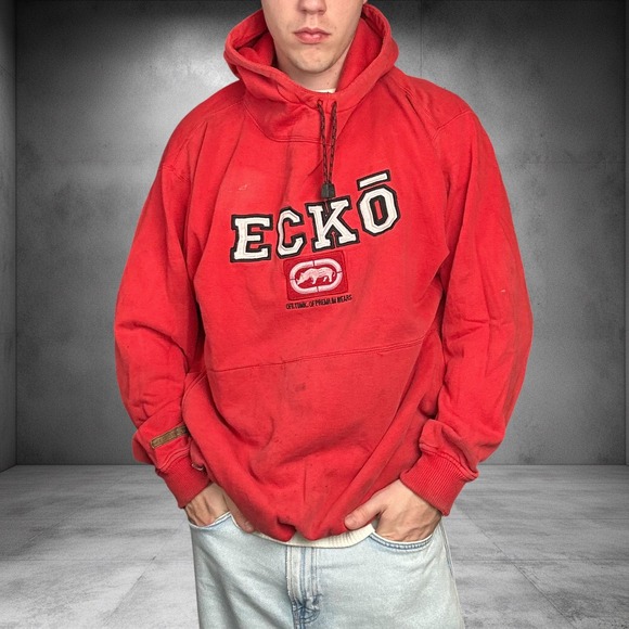 Ecko Unltd. Other - Vintage Ecko Unltd Hoodie Red Y2K Baggy Skater Streetwear XL